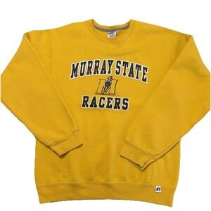 Murray State Racers Crewneck Sweatshirt Mens M Russell Athletic Yellow NCAA